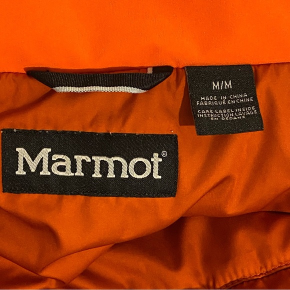 Womens Marmot OrangeWinter Ski Jacket Full Zip Hooded Snow Outerwear Coat Medium - Picture 2 of 10